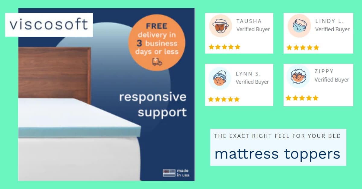 Best Queen Mattress Topper | The Best Ones for Back Pain and Cooling — viscosoft-queen-mattress-topper-image.jpeg