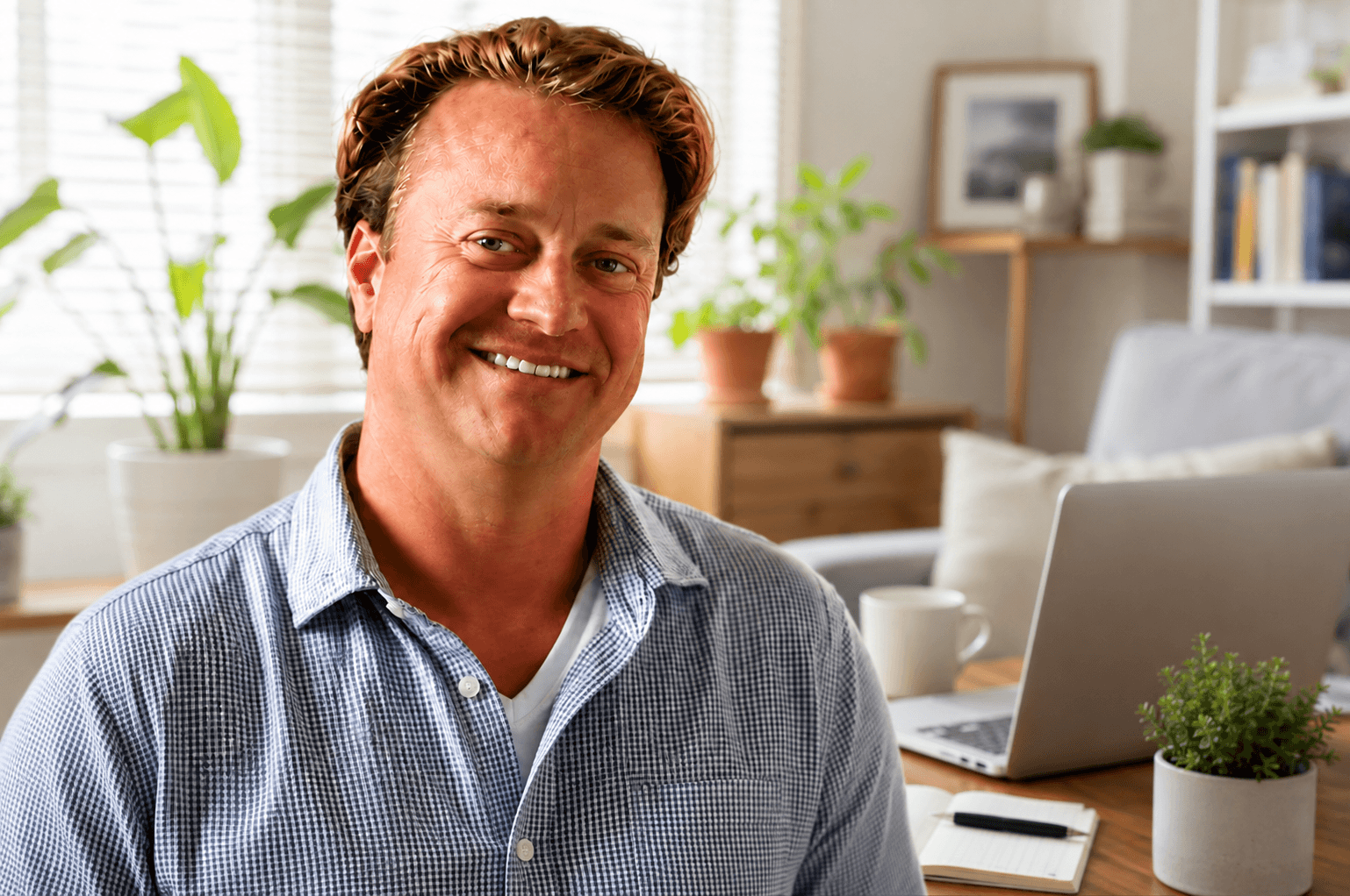 A personal finance writer who reached Coast FIRE at age 32 in a bright home office, illustrating the financial flexibility and independence that Coast FIRE can help create.