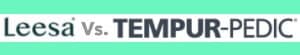 leesa vs tempurpedic logos image