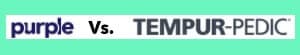 purple vs tempurpedic logos image