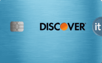 Discover it Cash Back review image showing the official blue Discover it Cash Back card design.