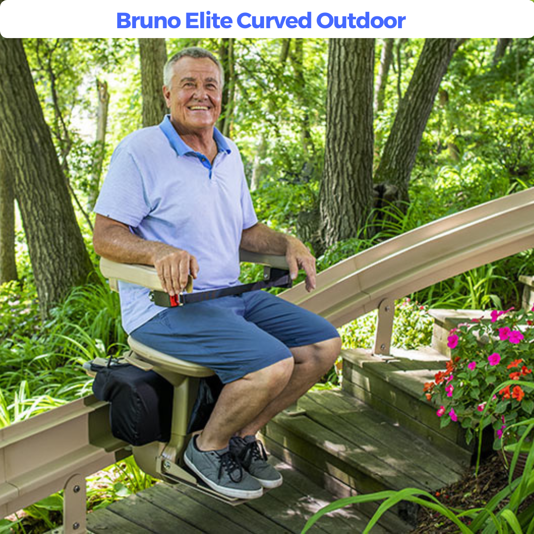 Bruno elite curved outdoor stairlifts