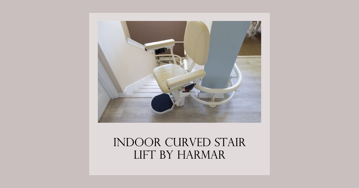 indoor curved stairlift for seniors, by Harmar 