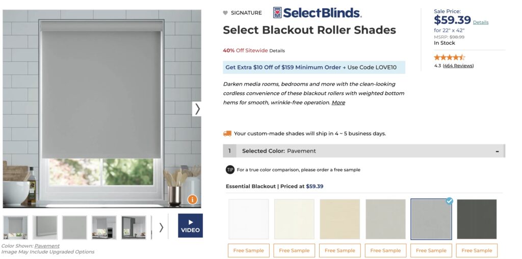 reviews on selectblinds blackout roller shades 