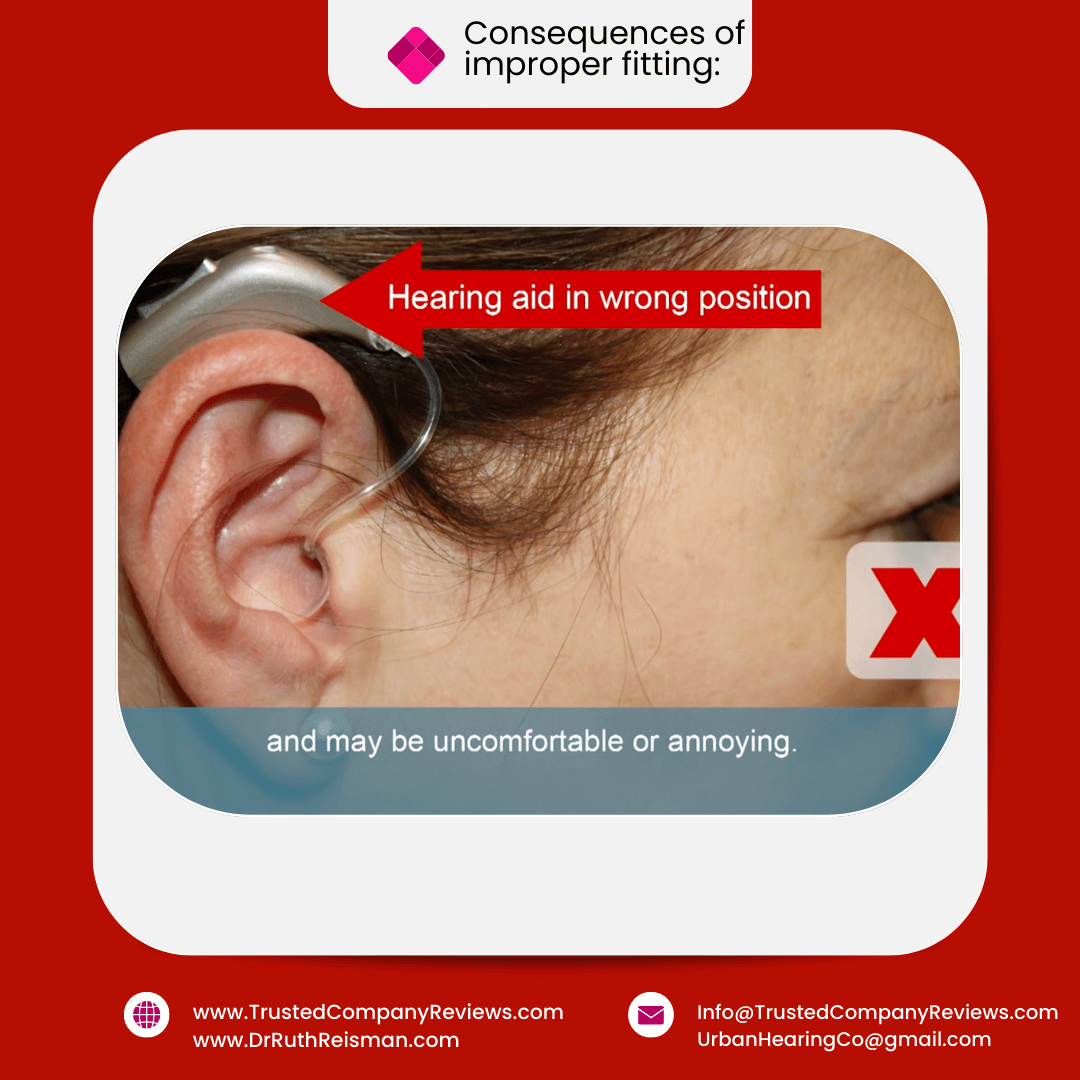 Discomfort due to incorrectly fitted hearing aids