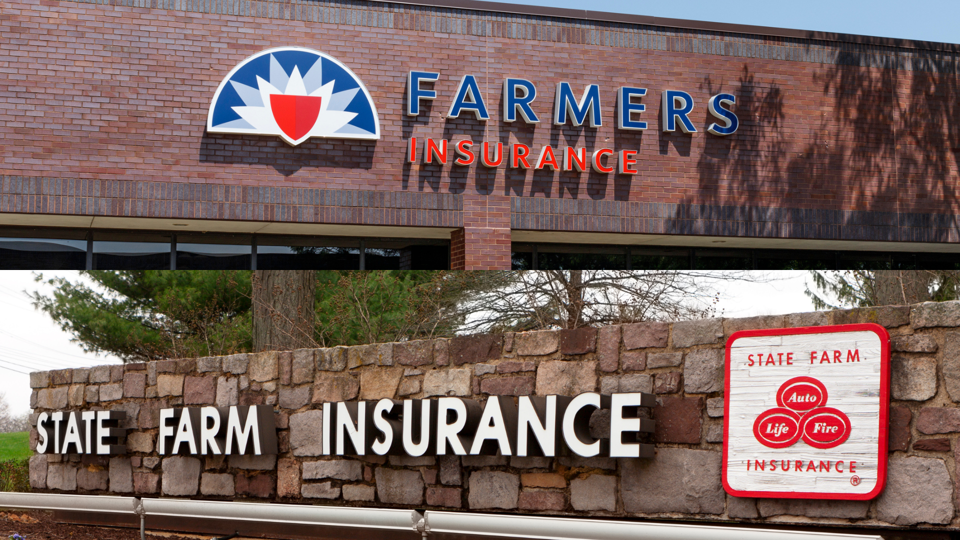 Farmers insurance vs State Farm comparison showing the two major home and auto insurance bundle providers
